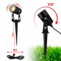 Spots solaires LED avec piquets X4 - Câble 3M - Éclairage Exterieur Solaire pour Jardin, Chemin - Orientable - Étanche IP44