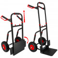 Diable pliant roues increvables - 250kg - Acier renforcé - Poignées ergonomiques - Plateau rabattable - Manutention déménagement