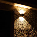 2 Appliques Murales LED Interieur Exterieur - 12W - 3000k lumière chaude - Dimmable - Angle de Faisceau Réglable - Étanche IP65