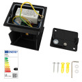 2 Appliques Murales LED Interieur Exterieur - 12W - 3000k lumière chaude - Dimmable - Angle de Faisceau Réglable - Étanche IP65