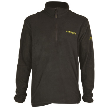 Pull Polaire 1/4 Zip Buté Black Stanley – Chaud, confortable et polyvalent, idéal pour le travail et les activités extérieures