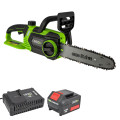 Tronçonneuse sans fil 18V - Longueur de coupe 23cm - Protection main - Etui de protection lame - Batterie 4Ah et chargeur 4A 