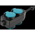 Enrouleur chantier 25 mètres - Guide câble - Section 3G1,5mm2 - 4 prises avec clapet - IP44 - Poignée