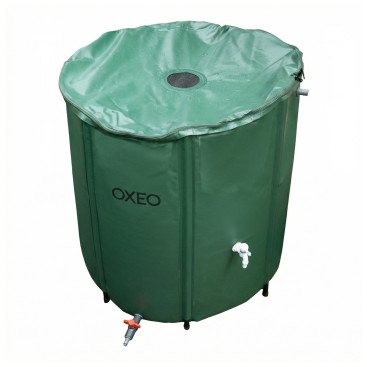Réservoir récupérateur eaux de pluie 800 Litres cuve souple PVC armé - Pliable - Avec Robinet et Soupape de Décharge - Filtre
