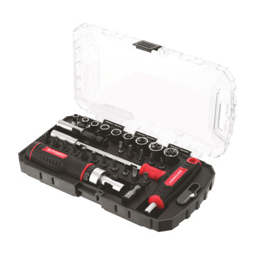 Coffret douilles embouts 29 pièces - Acier au s2 