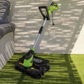 Brosse motorisée nettoyage gazon synthétique - 300W - largeur de travail 44cm - Balai pour Gazon Artificiel - Sac collecteur 10L