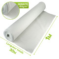 Toile géotextile longueur 30Mx1M blanc - Densité 150g/m² - Indéchirable - Anti-Mauvaises Herbes - Paillage, systèmes de Drainage