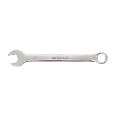 Clé mixte, acier au chrome vanadium, satinée, diamètre 15 mm - AUTOBEST