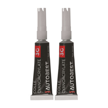 Lot de 2 tubes de colle super forte 3G