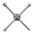Clé en croix fixe renforcée métal satiné, douille de 1,7, 1,9, 2,1 cm. - AUTOBEST