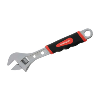 Clé à molette 8 longueur 200 mm acier chrome vanadium satinée, graduée,gainée - AUTOBEST