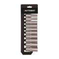 Jeu de 10 douilles longues carré 1/2" - 8 à 24 mm