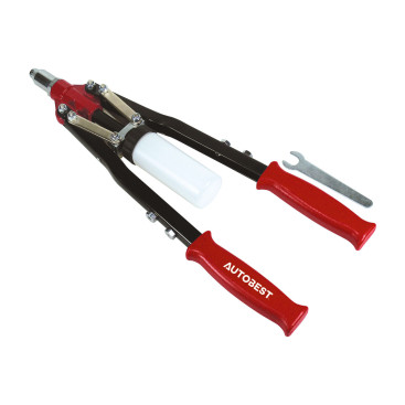 Pince à riveter 2 mains avec bol récupérateur de clous - AUTOBEST