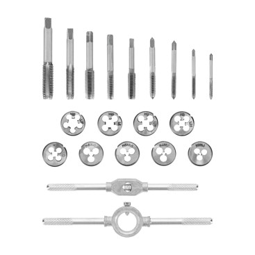 Coffret 20 pièces 9 tarauds, 9 filières, acier au tungstène - AUTOBEST