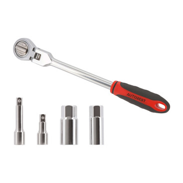 Kit cliquet + douille à bougies 16 et 21 mm
