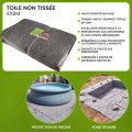 Toile non tissé protection des sols - 400 gr/m2 - 4x8m - Protection UV et perméable - Feutre géotextile pour Piscine et Bassin