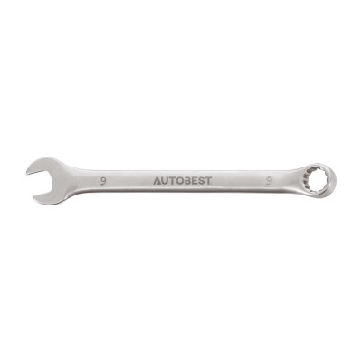 Clé mixte, acier au chrome vanadium, satinée, diamètre 9 mm - AUTOBEST