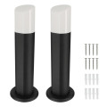 2 bornes éclairage extérieur - Hauteur 45cm - Corps aluminium - étanche IP54 - pour ampoule E27 - Potelets pour allée et jardin