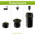 Déboucheur canalisation Pro - 3 Adaptateurs Inclus - Déboucheur à pompe - Evier - Toilette - Baignoire