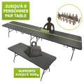 Lot de 2 tables noires effet bois