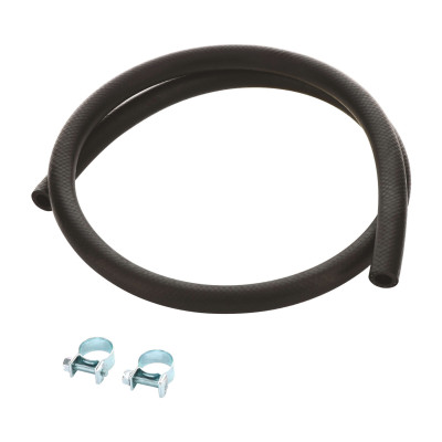 Durite carburant et colliers 10mm longueur 1 mètre - caoutchouc renforcé avec tresse textile 