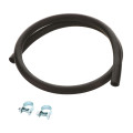 Durite carburant et colliers 10mm longueur 1 mètre - caoutchouc renforcé avec tresse textile 
